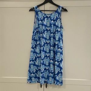 Lilly Pulitzer Blue and White Sleeveless Dress